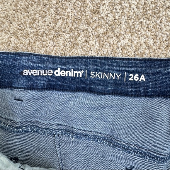 New Avenue Denim Skinny 26 A Blue Denim Women's Jeans Stretch - Picture 14 of 15
